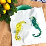 Sea Horses Tea Towel by Chavah's Garden