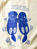 Sea Otter Tea Towel by Honeyberry Studios