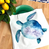Sea Turtle Tea Towel by Chavah's Garden