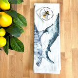 Sharks Tea Towel by Chavah's Garden