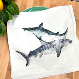 Sharks Tea Towel by Chavah's Garden