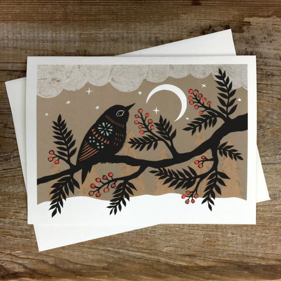 Shimmering Solitude Greeting Card by Angie Pickman