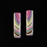 Short Rectangle Post Featherwoods Earrings #1135 by Buzz Coren