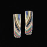 Short Rectangle Post Featherwoods Earrings #1135 by Buzz Coren