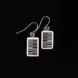 Small Bezel Featherwood Earrings #1068 by Buzz Coren