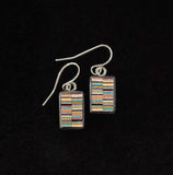 Small Bezel Featherwood Earrings #1068 by Buzz Coren