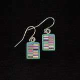 Small Bezel Featherwood Earrings #1068 by Buzz Coren