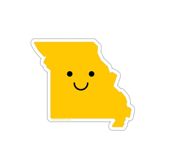 Smiley Face Missouri Sticker by Bozz Prints