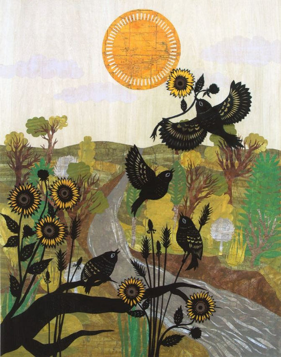 Smoky Hill Sun Song Greeting Card by Angie Pickman