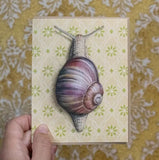 Snail Blank Greeting Card by Emily Uchytil