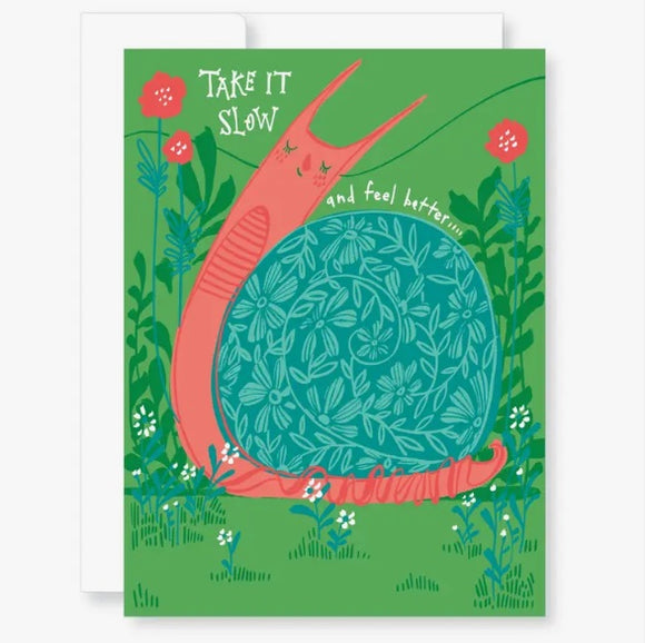Get Well Soon Snail Greeting Card from Great Arrow Cards