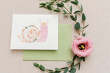 Pink Snail Greeting Card by Sweet Julie Marie