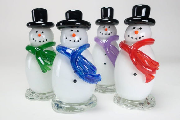 Glass Snowmen by Grateful Gathers Glass