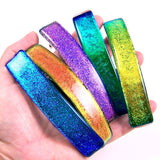 Dichroic Glass Solid Barrette - Large by Glass Town USA