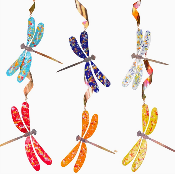 Large Copper Enamel Dragonfly Spinner by Annabelle Noel Designs