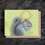 Squirrel Blank Greeting Card by Emily Uchytil