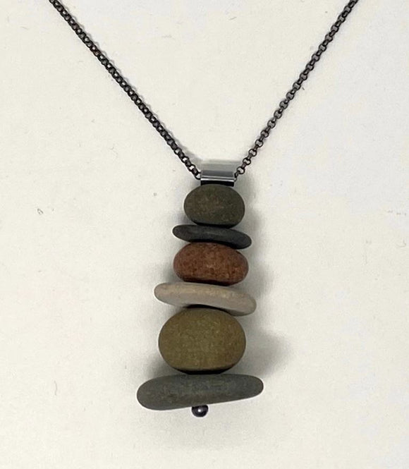 Stacked Rock Necklace by Jennifer Nunnelee