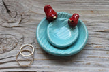 Tiny Faux Bois and Bird Mini Dish by Tasha McKelvey
