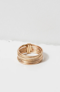 Stacked Short Ring - Gold by Zuzko Jewelry