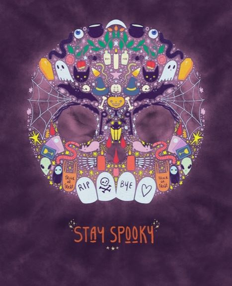 Stay Spooky Greeting Card by Cat Rocketship