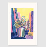 Still Life with Books and Flowers #3 Print by Heartell Press