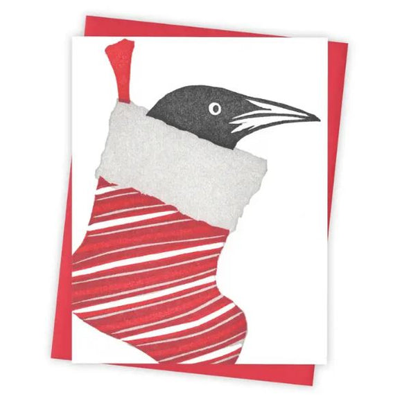 Stocking Stuffer Grackle Card by Burdock & Bramble