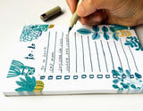 Succulent To-Do List by Honeyberry Studios