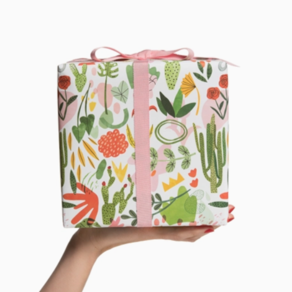 succulent wrapping paper Succulent Garden Wrapping Paper by Red Cap Cards – Outside the Lines Art Gallery
