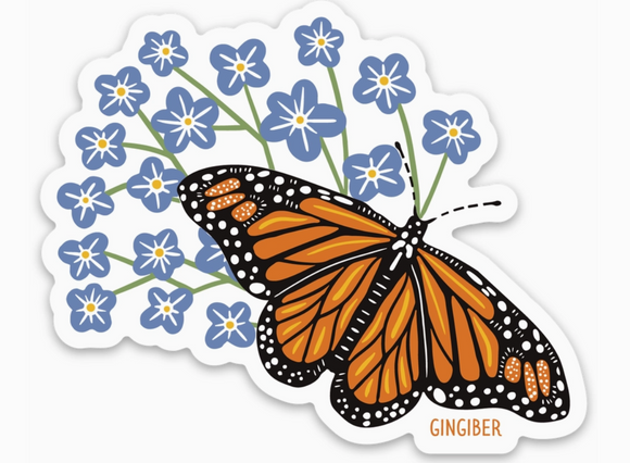 Summer Butterfly Sticker by Gingiber