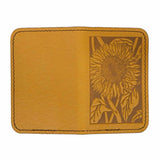 Sunflower Leather Card Holder by Oberon Design