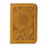 Sunflower Leather Card Holder by Oberon Design