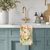 Sunny Abstract Kitchen Tea Towel by Paper Baristas