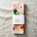 Sunny Abstract Kitchen Tea Towel by Paper Baristas