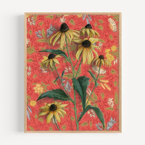 Black Eyed Susans Reproduction by Emily Uchytil