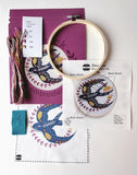 Swallow Embroidery Kit by Rikrack Embroidery