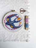 Swallow Embroidery Kit by Rikrack Embroidery