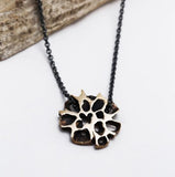 Warm Sweetgum 3/4" Slice Pendant Necklace by Merzatta Jewelry