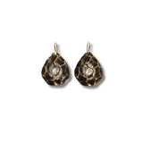 Warm Sweetgum Teardrop French Hook Earrings by Merzatta Jewelry