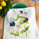 Sweet Pea Tea Towel by Chavah's Garden