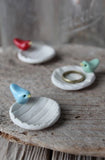 Teeny-Tiny Faux Bois and Bird Mini Dish by Tasha McKelvey