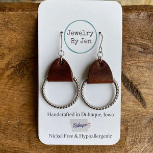 Twisted Hoop Earrings: Tennessee Whiskey by Jewelry By Jen