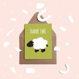 Thank Ewe Blank Greeting Card by Mr. Sogs