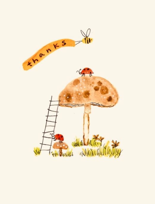 Bugs Thank You Greeting Card by Sweet Julie Marie