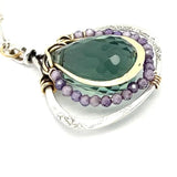 Thistle Flower Amethyst Necklace by Vanessa Savlen