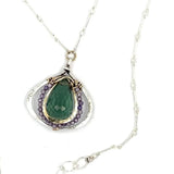 Thistle Flower Amethyst Necklace by Vanessa Savlen