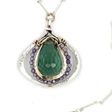 Thistle Flower Amethyst Necklace by Vanessa Savlen