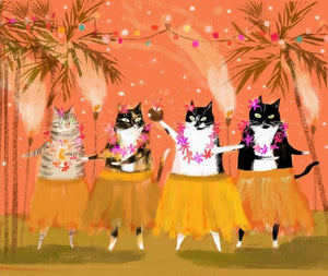 Tiki Time Cat Print by Jamie Shelman