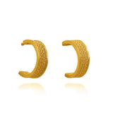 Tiny Gold Filigree Hoop Earrings by Olmox Fine Filigree Jewelry
