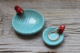 Tiny Faux Bois and Bird Mini Dish by Tasha McKelvey
