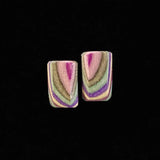 Tiny Rectangle Post Featherwoods Earrings #1061 by Buzz Coren